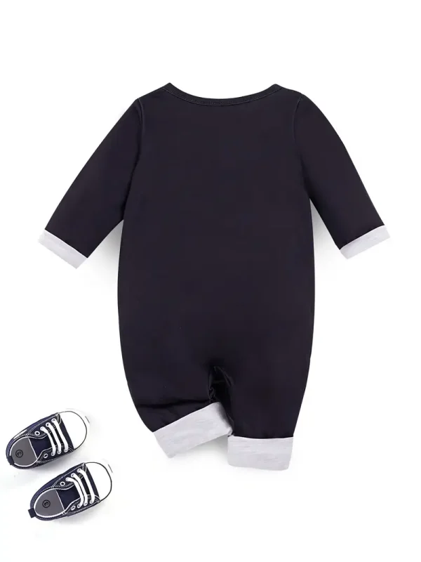 LULUKAKA Boys' Long-Sleeve Romper with Fun Print - Soft Polyester & Spandex Blend, Perfect for Spring/Fall, Perfect for Outdoor - Image 3