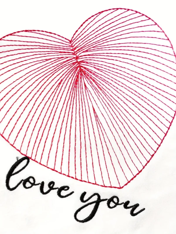 LULUKAKA Newborn Girls' Bamboo Fiber Long Sleeve Onesie, Valentine's Day Series with Love You Letter And Heart Embroidery Design., LULUKAKA, Perfect for Outdoor - Image 4