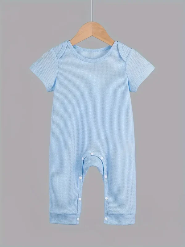 LUKAKA Three-piece Set for Boys and Babies, Long Pants and Body Suit, Children's Solid Color Tight Body Suit - Image 4