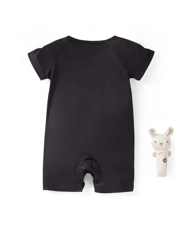 1pc LULUKAKA Baby Boys' Casual Penguin Print Romper, Cute Animal Pattern, Polyester 95% Spandex 5% Knit Fabric, Regular Fit, Spring/Summer Infant Bodysuit Shorts, for Outdoor - Image 2